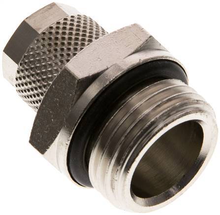 [F27XQ] Conector Recto Latón Niquelado 10x8 & G1/2'' Rosca Macho NBR