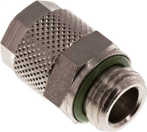 [F27YP] Conector Recto Latón Niquelado con 10x8 & G1/4'' Rosca Macho FKM