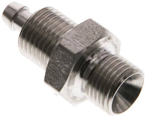 [F286Z] 6x4 & G1/8'' Stainless Steel 1.4571 Straight Push-on Fitting with Male Threads