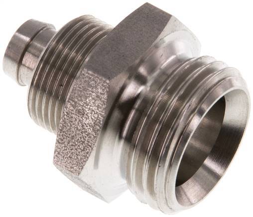 [F287B] 10x8 & G1/2'' Stainless Steel 1.4571 Straight Push-on Fitting with Male Threads