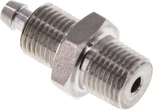 [F287D] 6x4 & 1/8''NPT Stainless Steel 1.4571 Straight Push-on Fitting with Male Threads