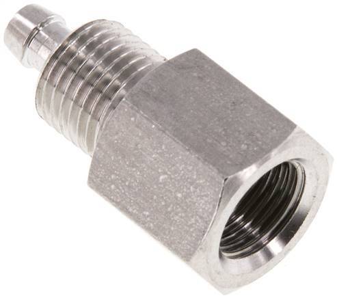 [F287J] 6x4 & G1/8'' Stainless Steel 1.4571 Straight Push-on Fitting with Female Threads
