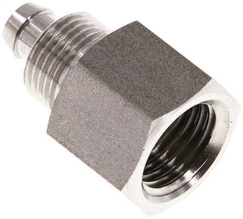 [F287N] 8x6 & G1/4'' Stainless Steel 1.4571 Straight Push-on Fitting with Female Threads