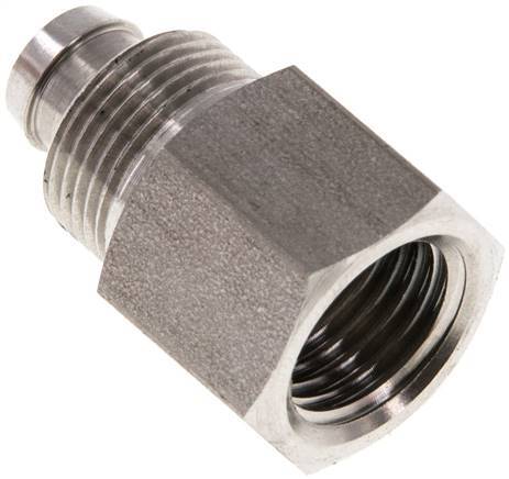 [F287P] 10x8 & G1/4'' Acero inoxidable 1.4571 Racor recto con rosca hembra