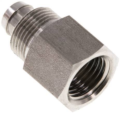 [F287P] 10x8 & G1/4'' Stainless Steel 1.4571 Straight Push-on Fitting with Female Threads