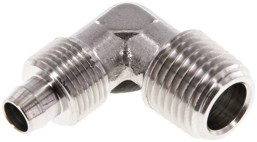 [F287W] 8x6 & R1/4'' Stainless Steel 1.4404 Elbow Push-on Fitting with Male Threads