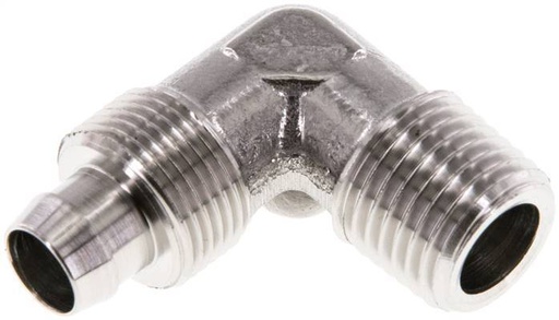 [F287X] 10x8 & R1/4'' Stainless Steel 1.4404 Elbow Push-on Fitting with Male Threads