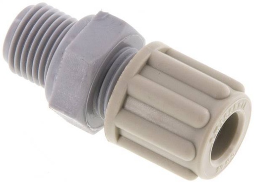[F289C] 6x4mm & G1/8'' PA Rechte Knelfitting Buitendraad 10bar