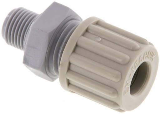 [F289D] 8x6mm & G1/8'' PA Straight Compression Fitting with Male Threads 10 bar