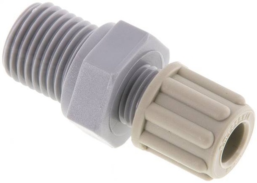 [F289G] 6x4mm & G1/4'' PA Straight Compression Fitting with Male Threads 10 bar