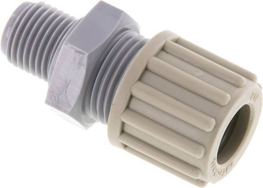 [F289K] 12x9mm & G1/4'' PA Raccord à compression droit avec filetage mâle 10 bar