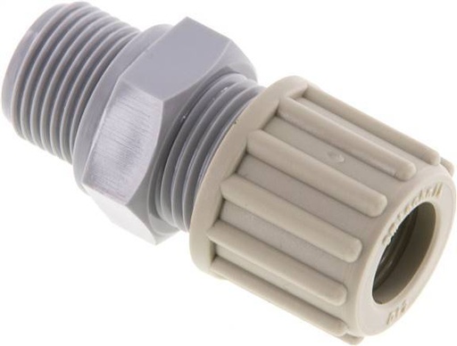 [F289S] 12x9mm & G3/8'' PA Raccord à compression droit avec filetage mâle 10 bar