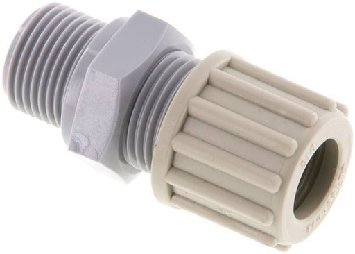 [F289T] 12x10mm & G3/8'' PA Raccord à compression droit avec filetage mâle 10 bar