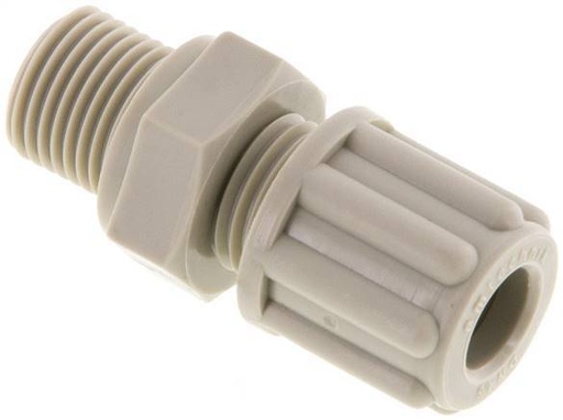 [F28A3] 6x4mm & G1/8'' PP Rechte Knelfitting Buitendraad 10bar