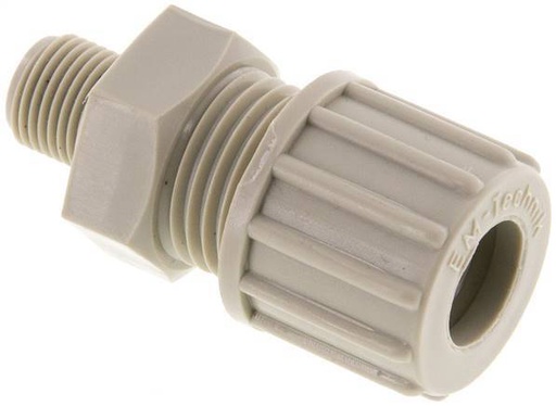 [F28A5] 10x8mm & G1/8'' PP Raccord à compression droit avec filetage mâle 10 bar