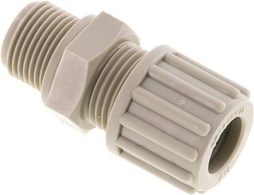 [F28AG] 12x9mm & G3/8'' PP Raccord à compression droit avec filetage mâle 10 bar