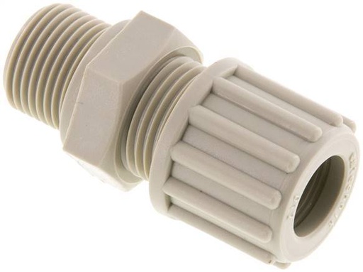 [F28AH] 12x10mm & G3/8'' PP Raccord à compression droit avec filetage mâle 10 bar