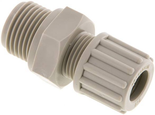 [F28AQ] 12x10mm & G1/2'' PP Raccord à compression droit avec filetage mâle 10 bar