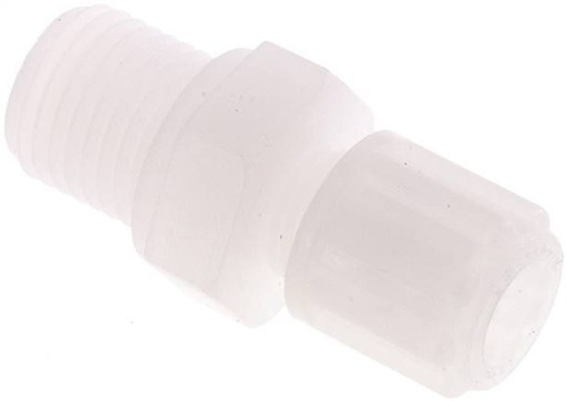 [F28AV] 6x4mm & G1/4'' PVDF Raccord à compression droit avec filetage mâle 10 bar