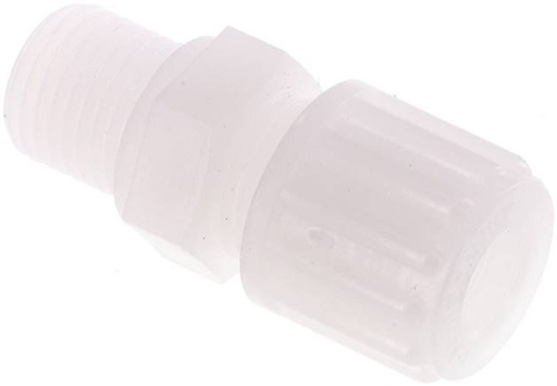[F28AW] 8x6mm & G1/4'' PVDF Raccord à compression droit avec filetage mâle 10 bar