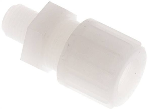[F28AZ] 14x12mm & G1/4'' PVDF Raccord à compression droit avec filetage mâle 10 bar