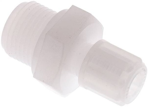 [F28B2] 6x4mm & G3/8'' PVDF Raccord à compression droit avec filetage mâle 10 bar