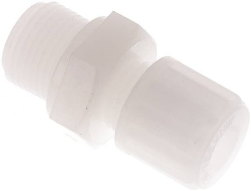 [F28B3] 8x6mm & G3/8'' PVDF Raccord à compression droit avec filetage mâle 10 bar