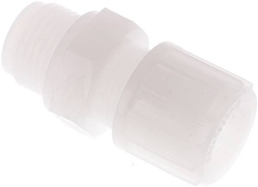 [F28BB] 14x12mm & G1/2'' PVDF Raccord à compression droit avec filetage mâle 10 bar