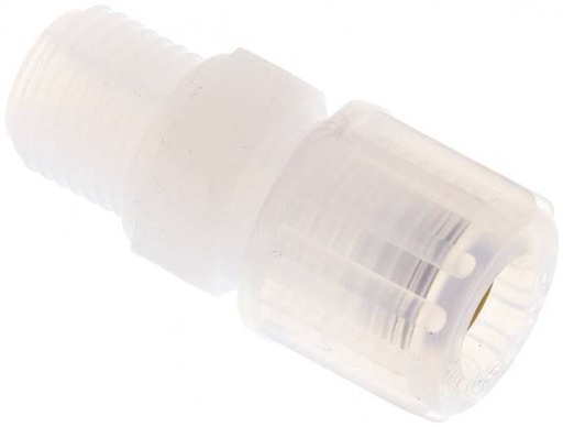 [F28BG] Racor de corte recto PFA 8x6 mm y G1/4'' con roscas macho 10 bar