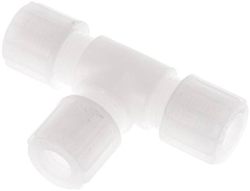 [F28SK] 10x8mm PVDF T-Shape Tee Compression Fitting 10 bar