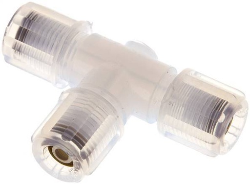 [F28SP] 6X4Mm Pfa T-Forme Tee Découpe Raccord 10 Bar