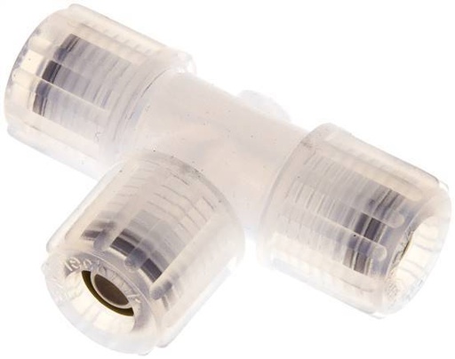 [F28SQ] 8x6mm PFA T-Forma Tee Corte Conector 10 Bar