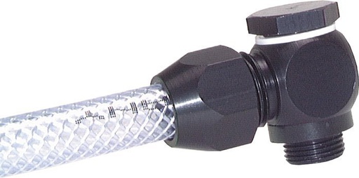 [F28XQ] 26x19mm & G1'' Raccord à compression coude en aluminium avec filetage mâle 10 bar PVC et PA