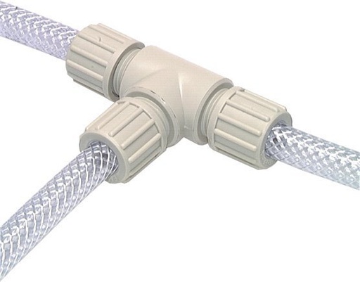 [F28ZY] 10X4Mm PVDF T-Forme Té Raccord De Compression 10 Bar PVC Et PA