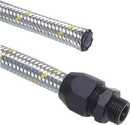 [F2925] 7x4mm & G1/8'' Aluminum Straight Compression Fitting with Male Threads 10 bar PVC and PA