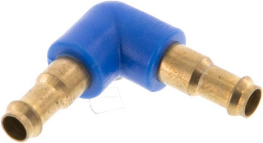 [F2933] Conector de manguera codo de latón/plástico de 4 mm