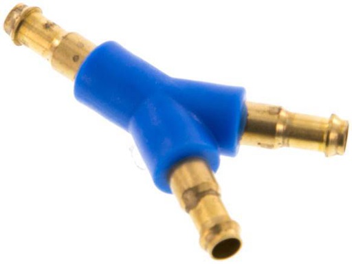 [F2939] Conector de manguera en Y de latón/plástico de 4 mm