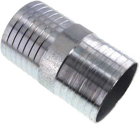 [F294X] 100 mm (4'') zink plated Steel Hose Connector