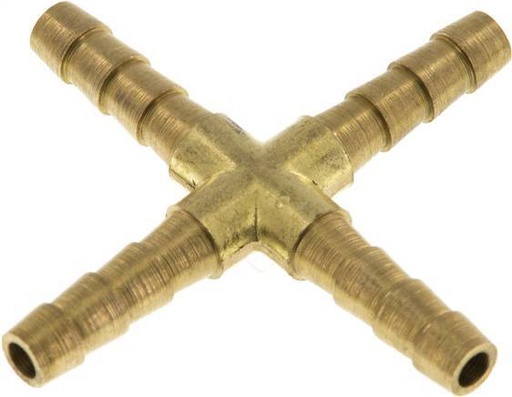 [F299Y] 5 mm Brass Cross Hose Connector