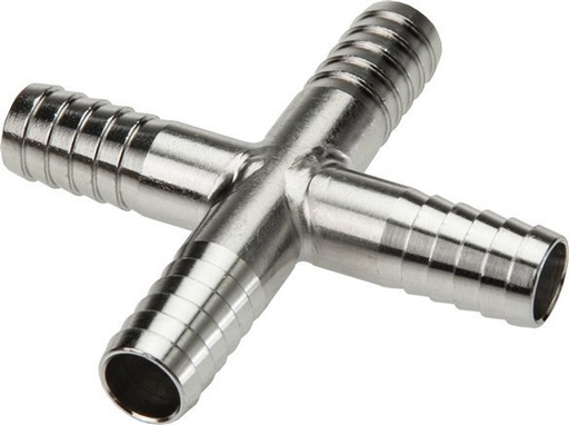 [F29A5] 6 mm (1/4'') Stainless Steel 1.4301 Cross Hose Connector