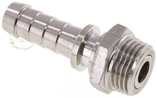 [F29AR] 13 mm (1/2'') y R1/2'' Acero inoxidable 1.4301 Manguito macho FKM Giratorio