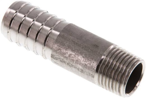 [F29BA] 19 mm (3/4'') & R1/2'' Acier inoxydable 1.4571 Barre de tuyau mâle 70mm