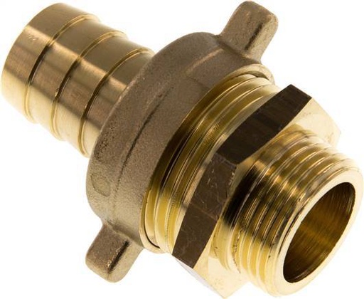 [F29CC] 19 mm (3/4'') & G3/4'' Brass Hose Barb MaleConical Sealing NBR Wing Nut