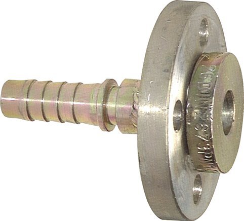 [F29DK] 13x25 mm zink plated Steel Hose Pillar with Turnable Flange PN 10/16/25/40 DIN EN 14423 / DIN 2826