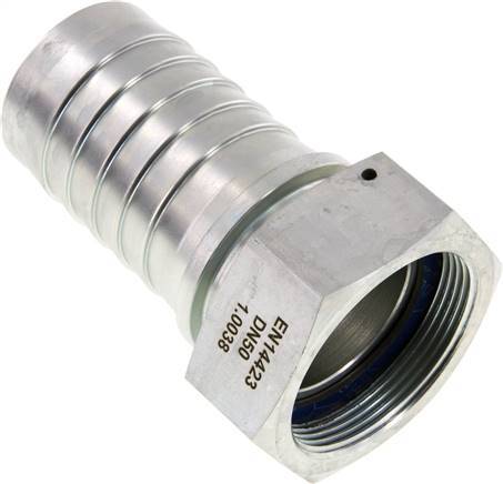 [F29KZ] 50x68 mm & G2'' zink plated Steel Hose Pillar with Union Nut DIN EN 14423 / DIN 2826