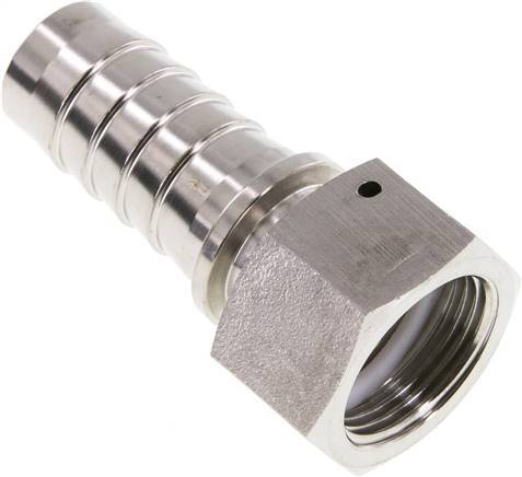 [F29MA] Pilier de tuyau 25x40 mm & G1'' en acier inoxydable 1.4301 avec ecrou-raccord DIN EN 14423 / DIN 2826