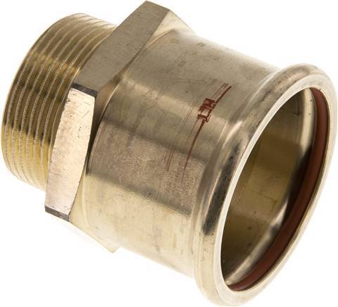 [F29MV] Press Fitting - 54mm Female & R 1-1/2'' Male - Copper alloy