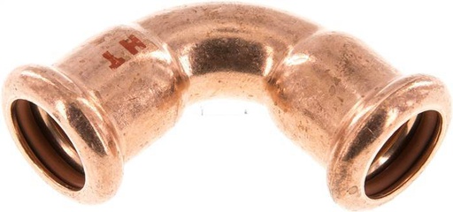 [F29TA] 90deg Elbow Press Fitting - 15mm Female - Copper alloy