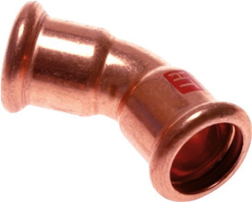 [F29TU] 45deg Elbow Press Fitting - 28mm Female - Copper alloy