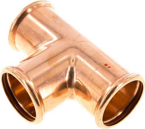 [F29UD] Tee Press Fitting - 54mm Female - Copper alloy
